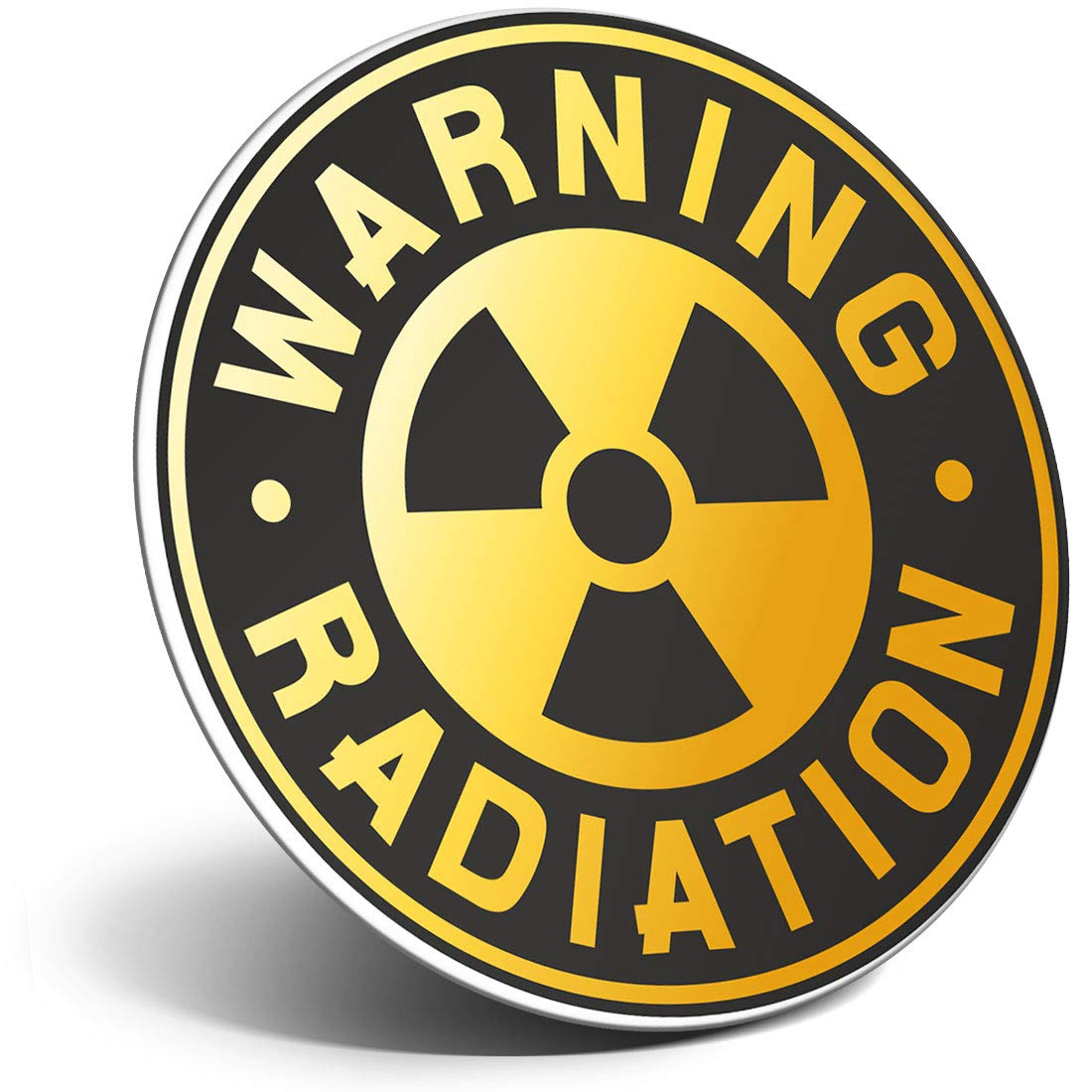 Destination Vinyl ltd Magnet for Refrigerator, Fridge - Warning Radiation Sign Nuclear for Office, Cabinet and Whiteboard, Magnetic Stickers, 7151