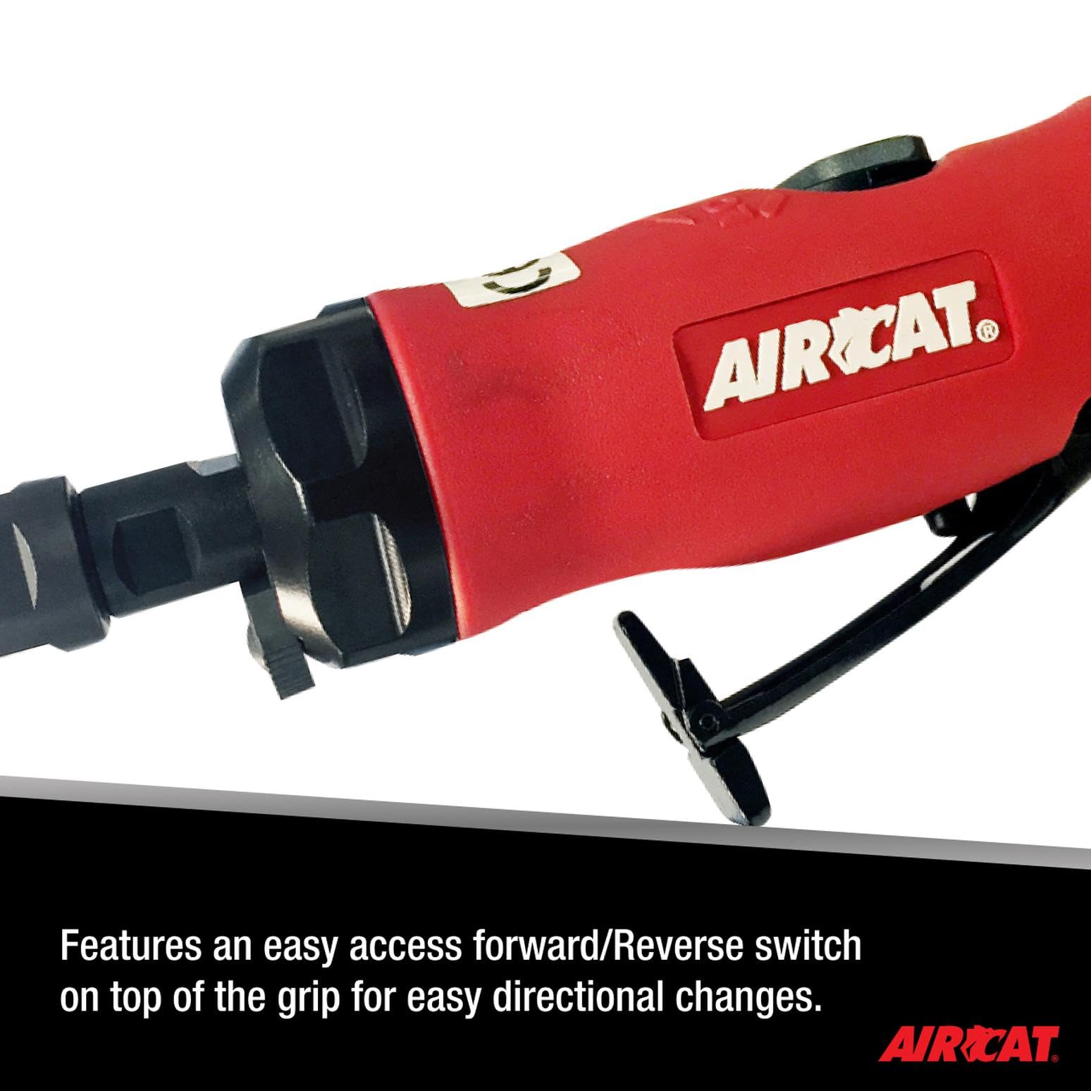 AIRCAT 6290 .75 HP Reversible Straight Die Grinder, High Speed Die Grinder for Heavy-Duty Projects, Compact & Low Weight - Image 3