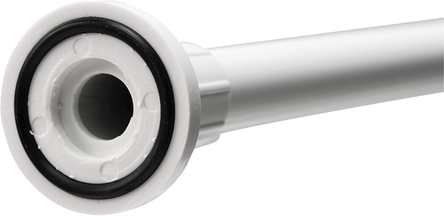 Croydex Telescopic Shower Curtain Rail Chrome, White, 11002600mm