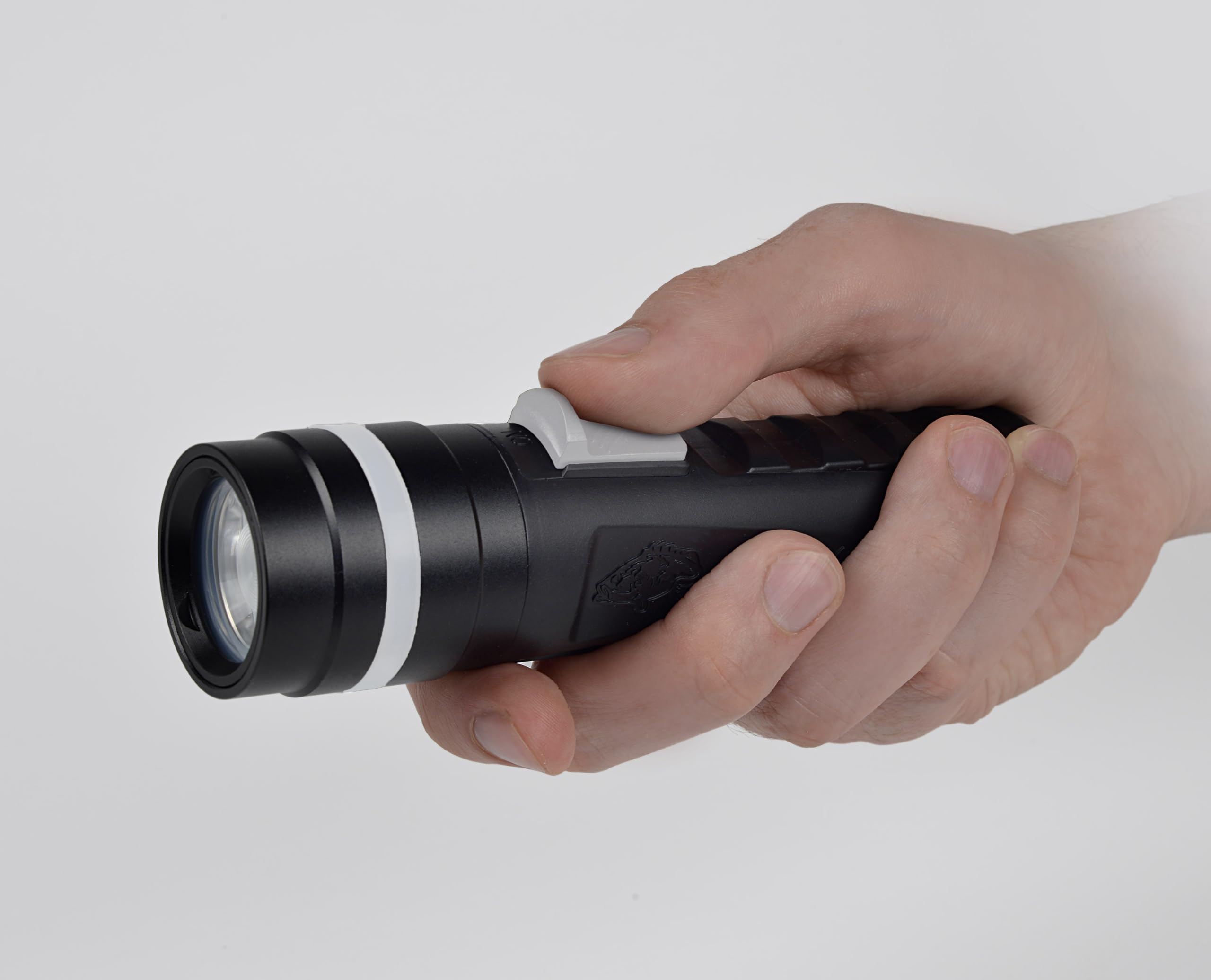 C4 TORCIA SIRIO H.Dessault - Torcia Subacquea Professionale 1.500 Lumen/circa 24.000 Lux - 100m Impermeabile - Fascio Concentrato 11° LED Alta Luminosità