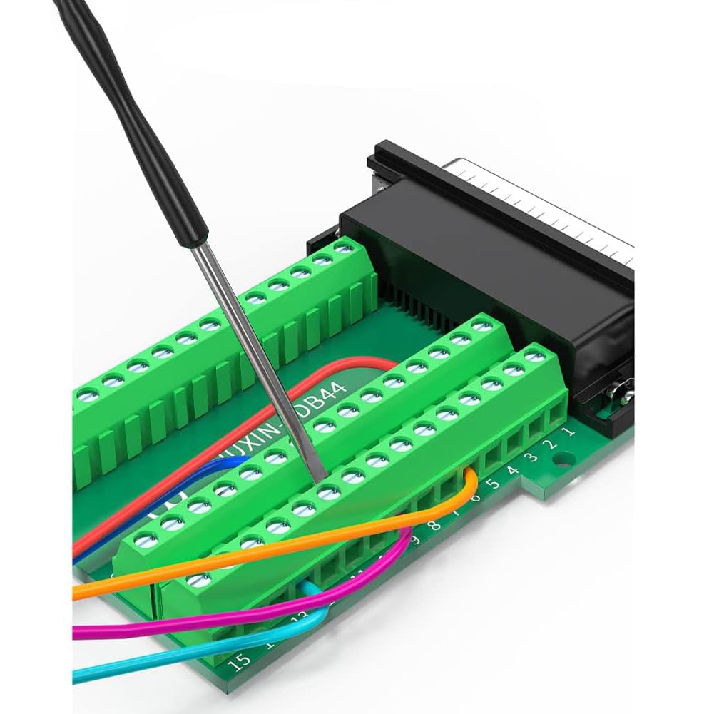 PENGLIN DB44 Adaptateur série sans soudure, RS232 D-SUB 44 broches, connecteur mâle 44 broches avec accessoires de boîtier