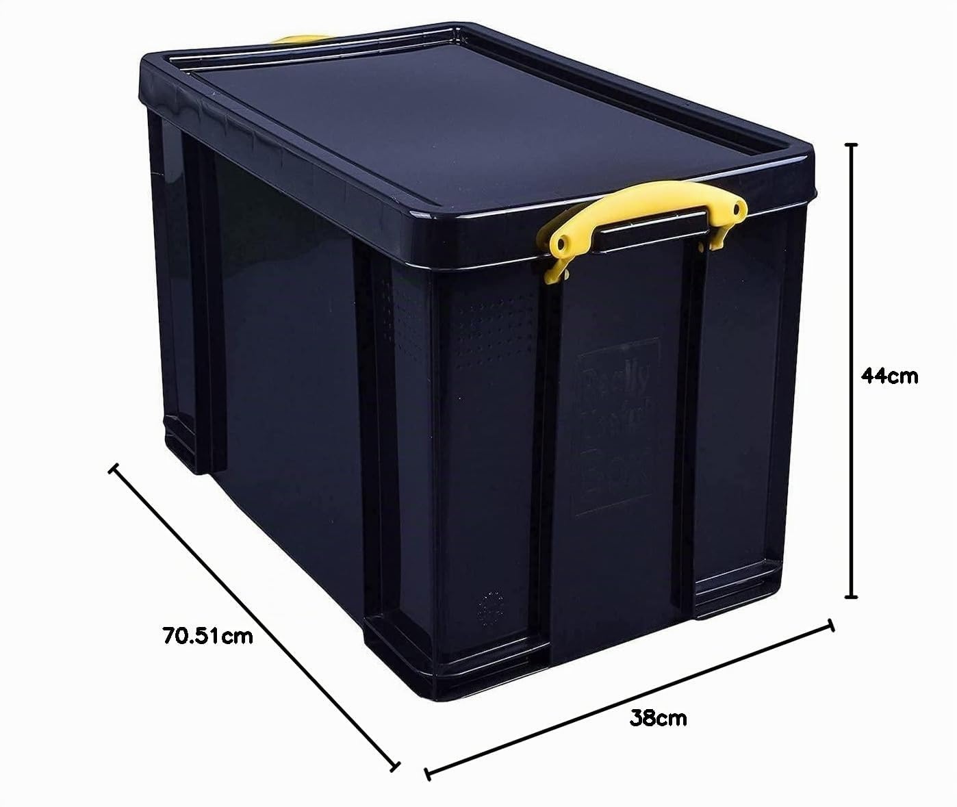 Really Useful Aufbewahrungsbox aus Kunststoff, 84 l, recycelt, massiv, schwarz