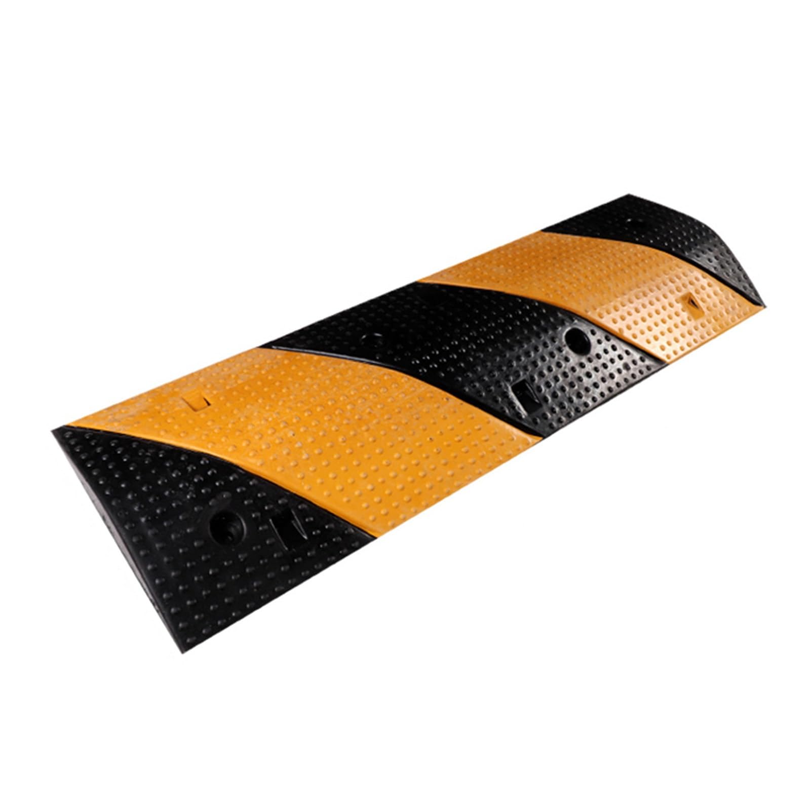 HTTGDGDH 100Cm Speed Bump, Speed Ramp, Rubber Road Bumps, Black/Yellow Rubber Speed Bump, Suitable For Roads, Parking Lots And Residential Areas,100x30x4CM