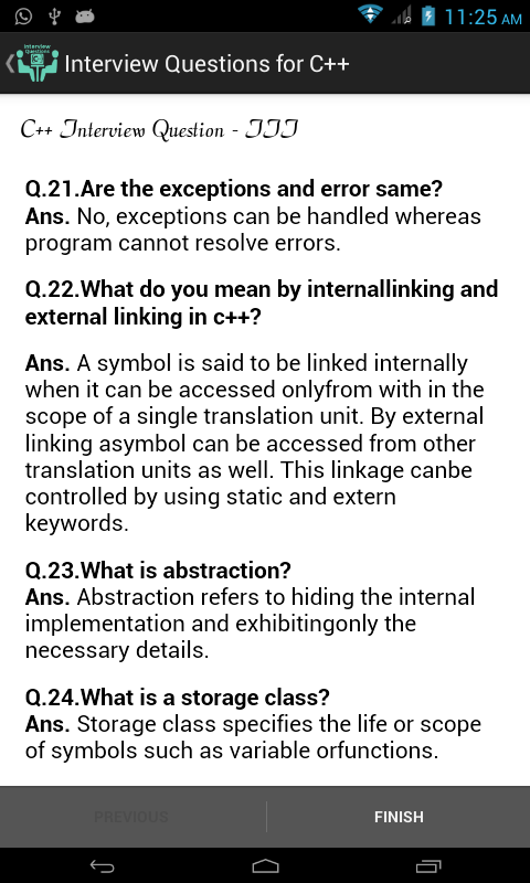 C++ Interview Questions - App on Amazon Appstore