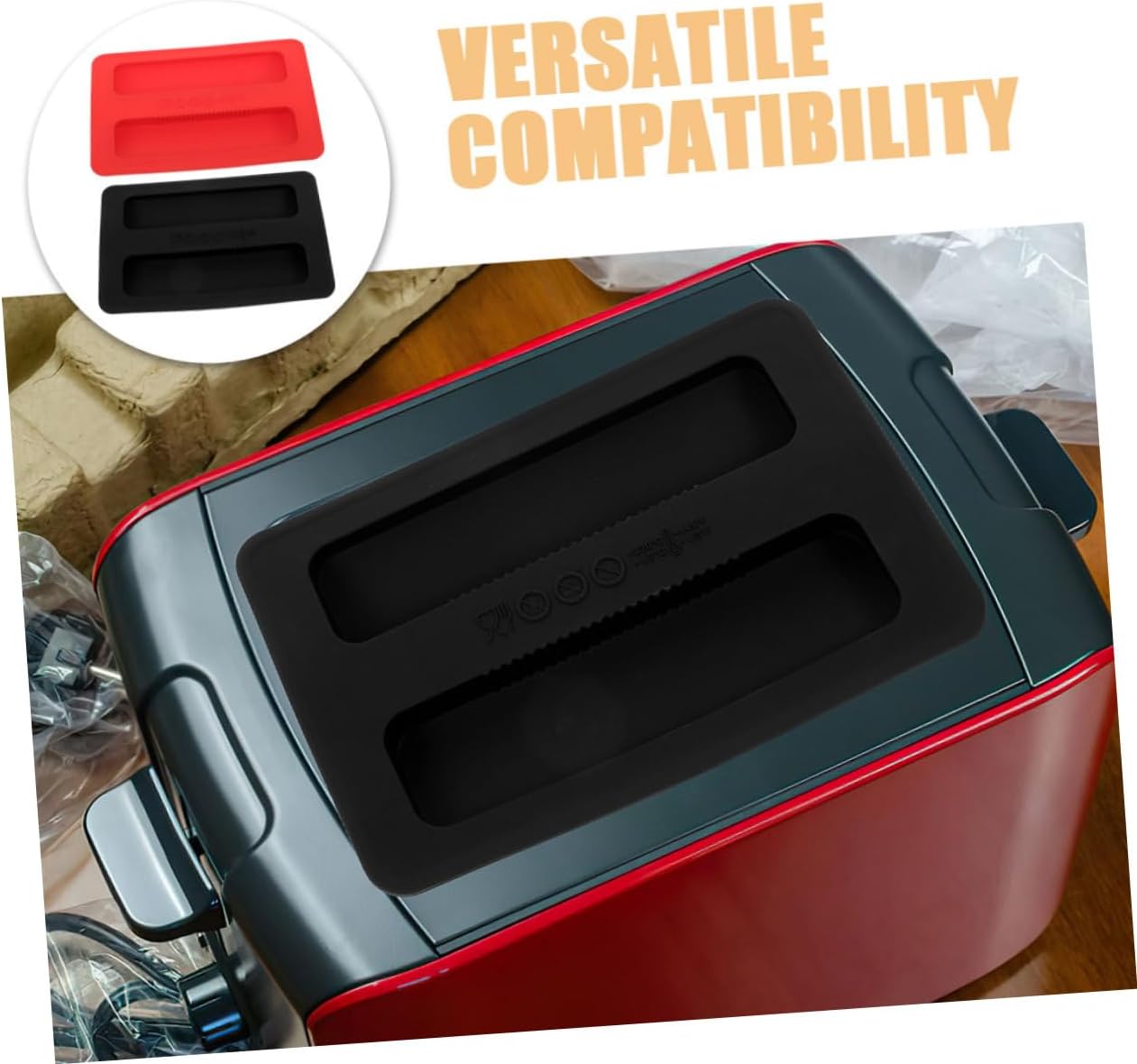 2pcs Silicone Toaster Cover Lid for Bread Toaster Machine Oven Dust Cover Water Easy Clean Bread Machine Breakfast Maker