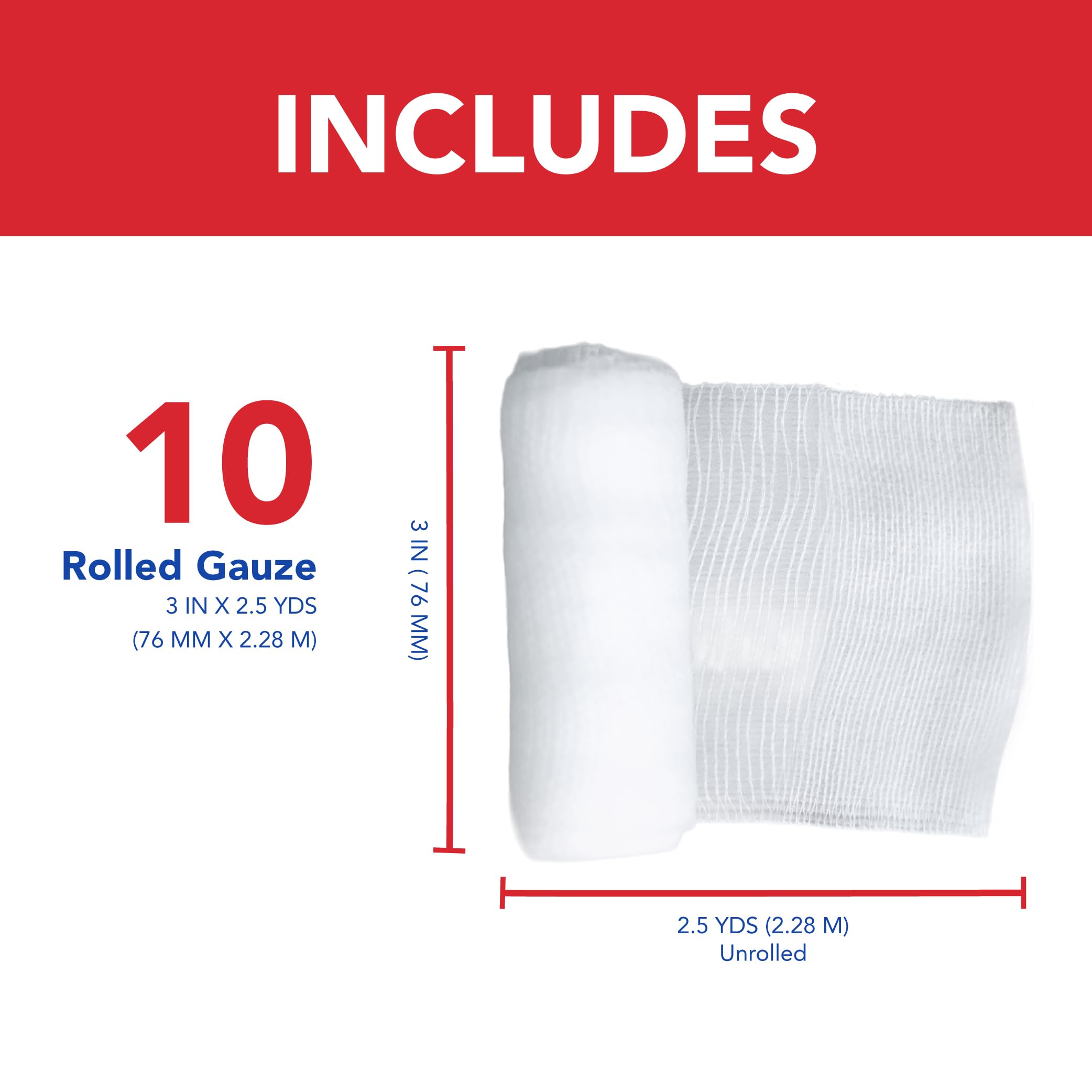 All Health Gasa enrollada 3 pulgadas x 2.5 yardas