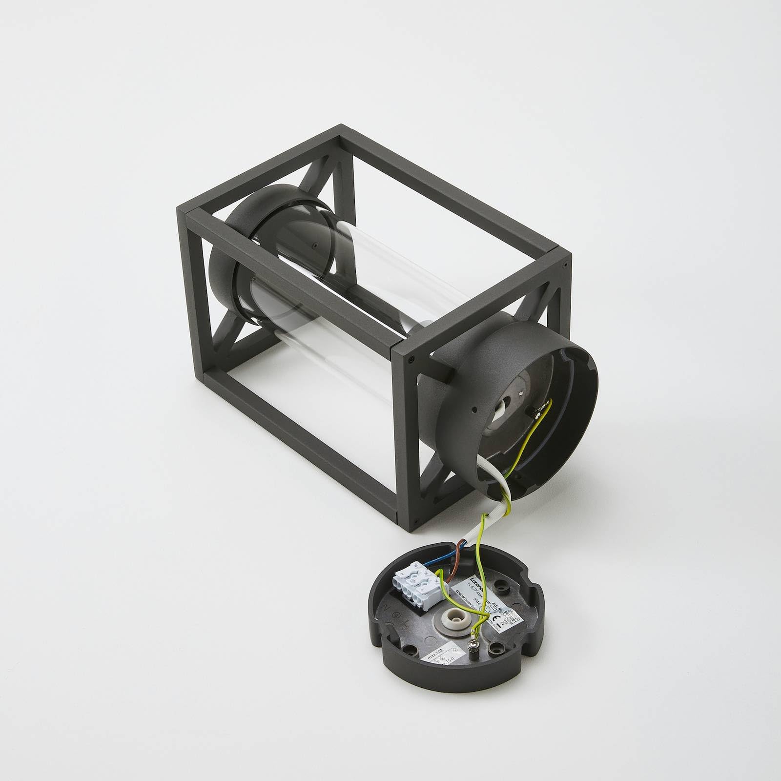 Lucande Deckenlampe Ferda (spritzwassergeschützt (Modern) in Schwarz aus Aluminium (1 flammig, E27) - Aufbau-Deckenleuchte Deckenleuchte Lampe