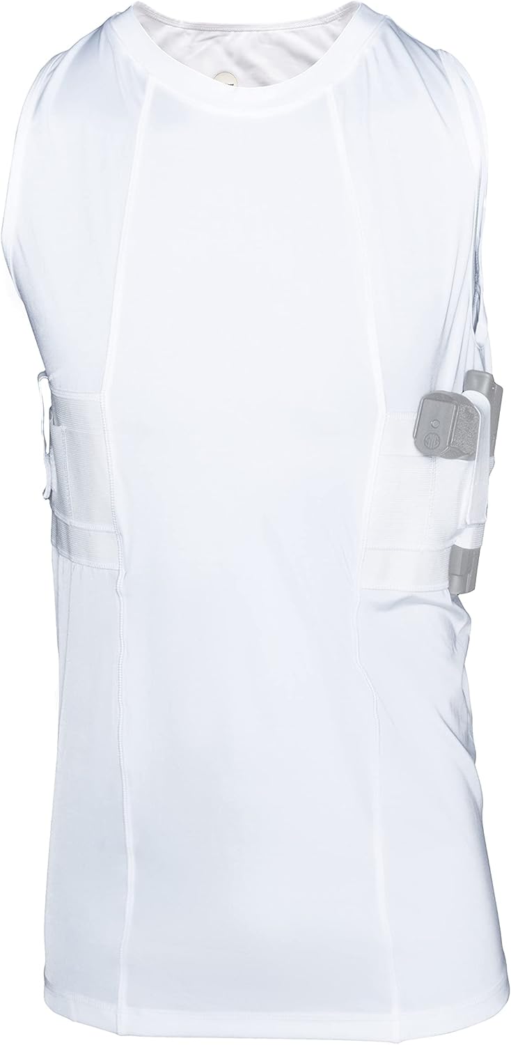 Graystone Holster Tank Top for Men – Sleeveless Concealable Tshirts for Easy Reach, CCW Tactical Compression Polyester Shirt