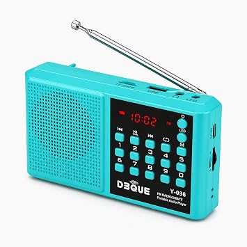 Y-096 Bluetoothlu  arjl  Cep Radyosu, 18650 Pilli Ta nabilir FM Radyo, USB ve TF Kart Destekli, Type-C  arjl , LED Fenerli Acil Durum ve Deprem Radyosu Turkuaz
