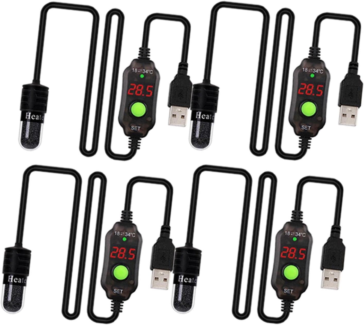 Compact Submersible Aquarium Heater with Temperature Control for Small Tanks