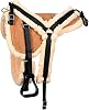 HILASON Western Horse Suede Leather Bareback Pad | Breast Collar and Girth Saddle Pads Baretek Riding for Horses