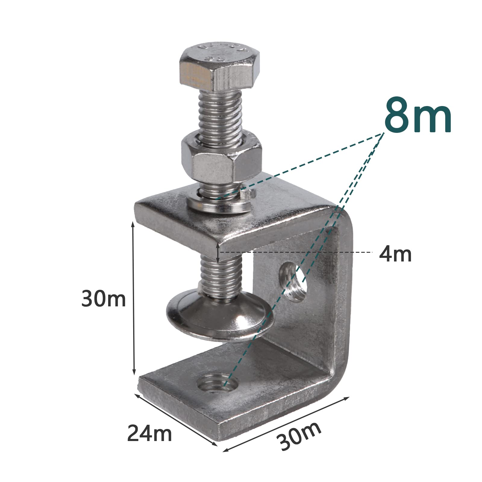 8 Stück C Klemme 30mm Trägerklemme Edelstahl C Klemme Klein Einstellbereich 0-25mm Schweißklemme C Klemmen für Schweißen, Zimmerei, Werkzeug, Heimwerken, Holzbearbeitung