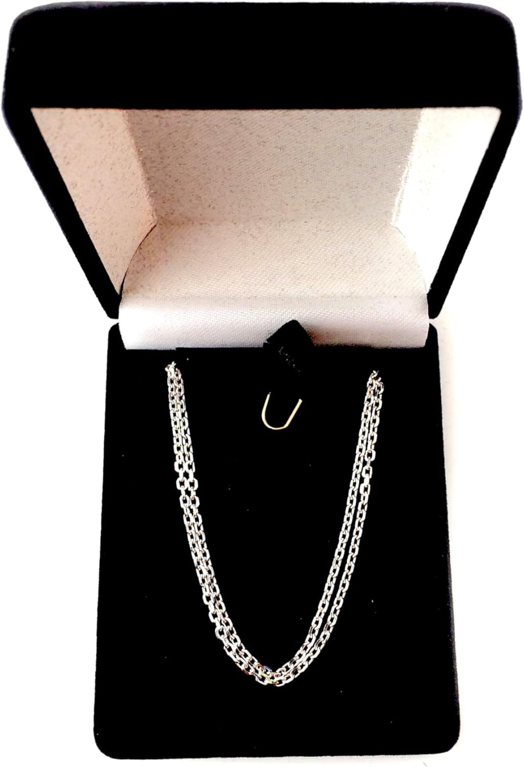 Jewelry Affairs 14k White Gold Cable Link Chain Necklace, 1.9mm - Image 5