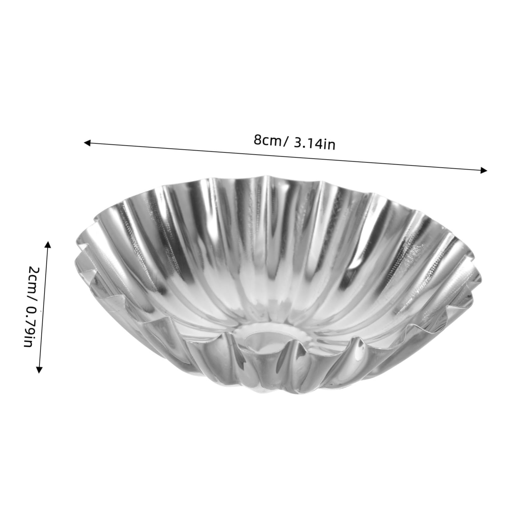 SHINEOFI Moules à Tartelettes Aux Œufs 50 Pièces Grosse Taille En Acier Inoxydable 430 Multifonctions Cuisson Pâtisserie Professionnelle Et Maison