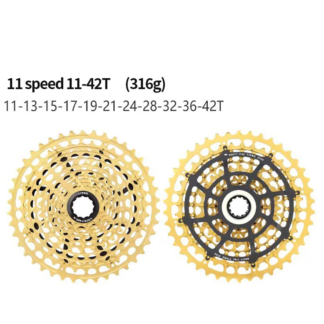 Cassette 11 Vitesses Ultra Légère Pignons De Vélo HG 11-28T/32T/34T/42T