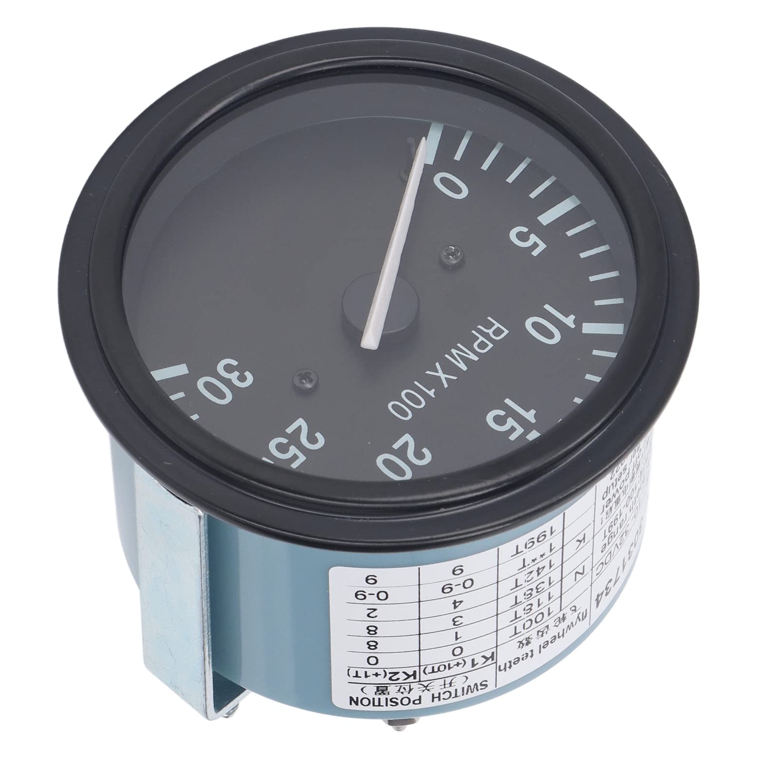 3031734 Medidor de Tacómetro del Motor, Medidor de Tacómetro Azul Universal para Automóvil Luz Negra entre Cambios 0-3000 RPM Indicador de Presión de Aceite para Generador DC10-32V