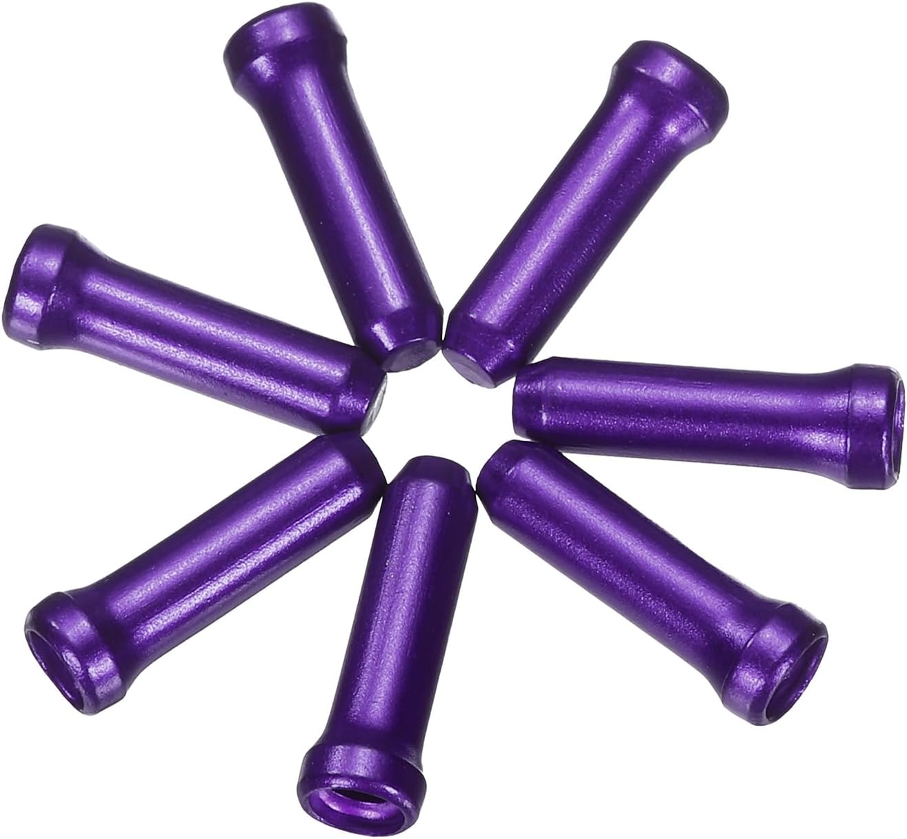 HARFINGTON Aluminum Alloy Bike Cable End Caps Set Purple 100 Pcs image 5