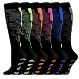 Sportliche Lauf- Und Fitnesssocken, Strümpfe Mit Muskelkompression, Effizienter Schutz Und Anti-Dehnungs-Kompressionsstrümpfe For Männer Und Frauen(6pairs-series-2,L/XL)