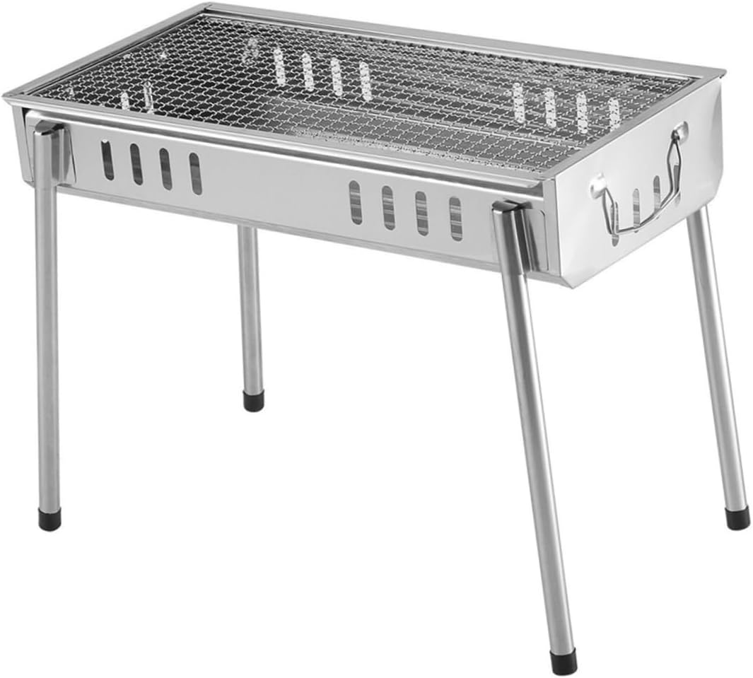 Portable Camping Grill Bbq Cooking Grid Easy to Assemble Stainless Steel Great for Meat Chicken Fish