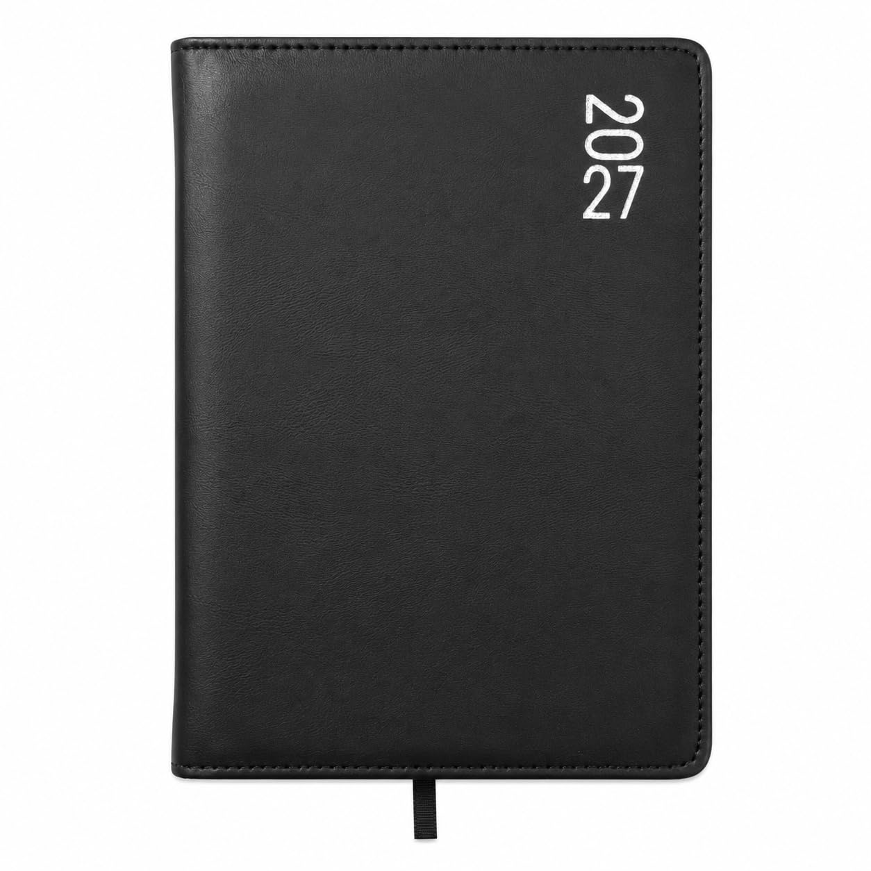 Personalised A5 Leather Diary 2027 Black | 365 Pages, Monthly Sections, Ribbon Bookmark, 17 x 22.5 cm, Daily Scheduling-image-28