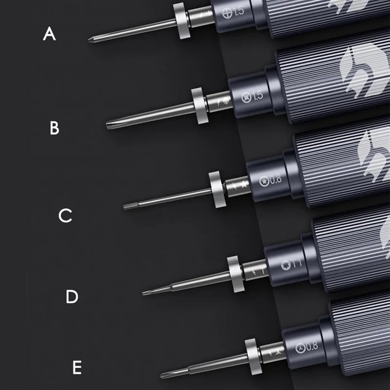 AVIMYA JM-8190 Screwdriver Set S2 Steel Repair DIY Hand Tools Hex Magnetic Handle Screw Driver Bits Cross Plum Y-shaped Star Tool (Color : B 1pcs)