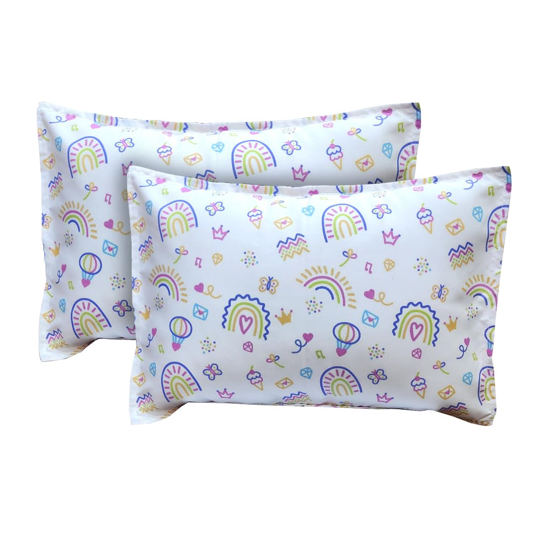 Pillow Cover for Kids – Soft Cartoon Pillow Cover for Toddlers Infants & Small Kids Cute Pillow for Boys & Girls (Set of 2 (No Filler), Wonder Cartoons)