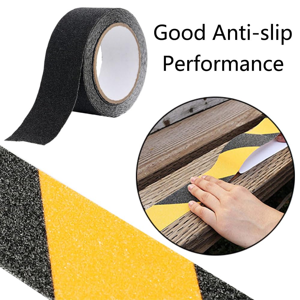 Nastro adesivo antiscivolo, 1 rotolo, striscia antiscivolo con autoadesiva, 15 cm x 10 m, nastro adesivo antiscivolo, forte sicurezza adesiva per pavimenti interni ed esterni, colore