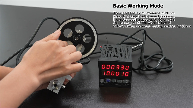 Image of Digital Length Meter Counter, Measuring Wheel in Feet, Inch, Meter, Yard, 0-999999 Mechanical Counter, Cable Wire Length Meter Counter, High Precision for Textile Cloth Printing Paper Board