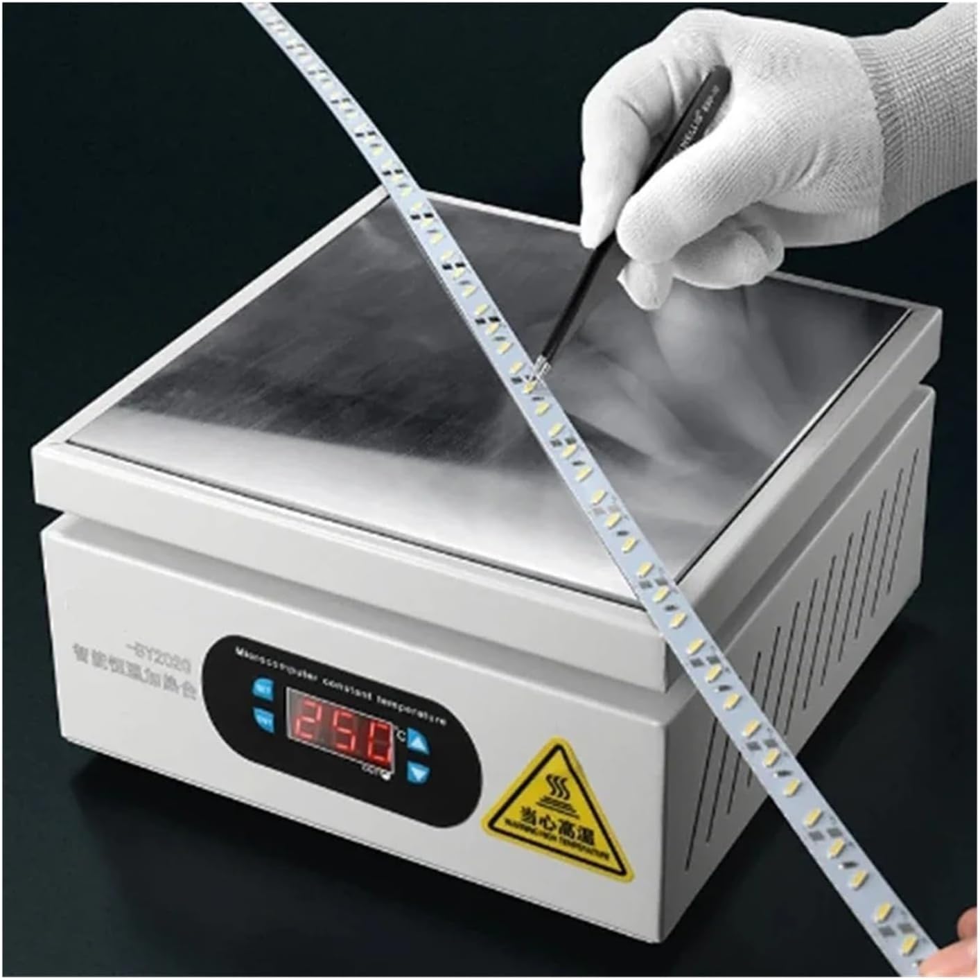 150 * 150mm Heating Station Electronic Hot Plate Table Preheating Platform 0~400℃ For BGA PCB SMD Phone LCD Touch Screen Repair(BY1515 110V US)