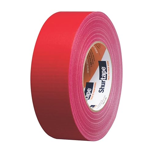 Shurtape Cinta adhesiva de grado contratista (PC-600) 2 pulg. (1.890 in real) x 60 yardas (rojo)