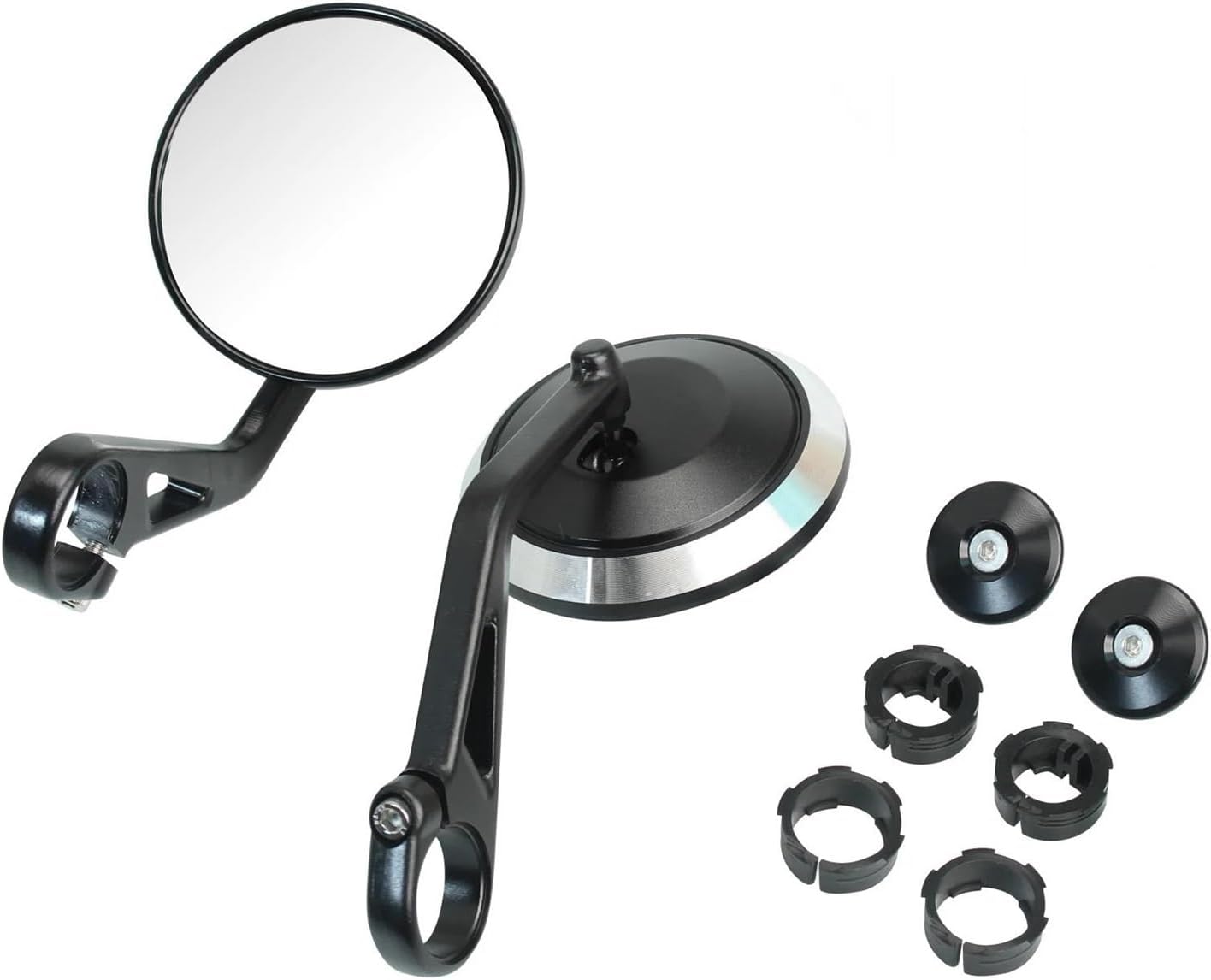 Motorcycle Handlebar Rearview Handle Bar End Mirror For Triumph For Rocket 3 For Street Triple S 765 RSR For Speed-Triple 1200RS RR Motorcycle Rear View Mirrors(Round)