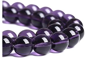 6MM 62PCS Purple Amethyst Glass Beads Perfect for Jewelry and DIY Projects