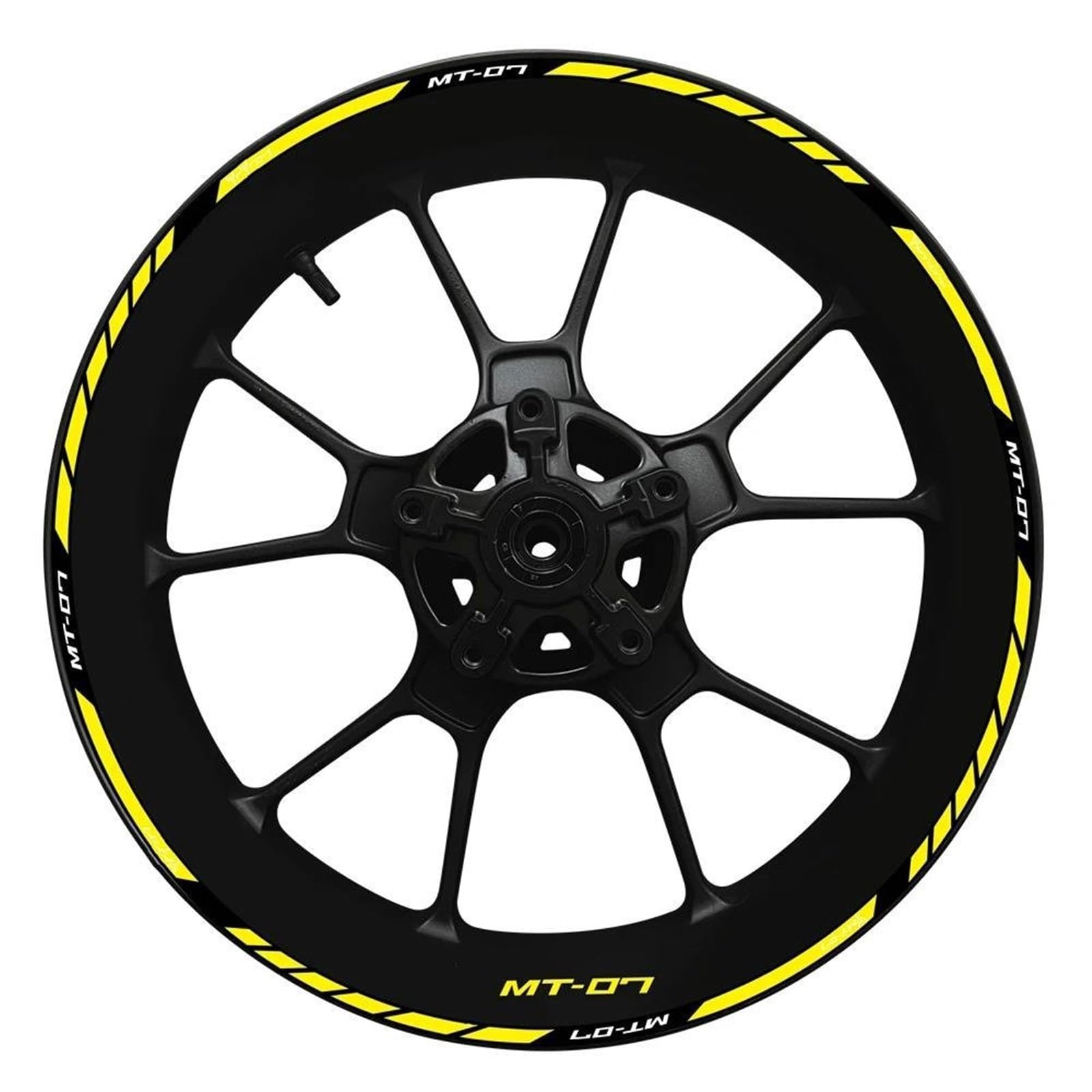 Inner and Outer Rim Reflective Waterproof Sticker 2022 for Yamaha MT-07 Wheel Hub Decal Decoration MT07 Set MT 07(Color6)
