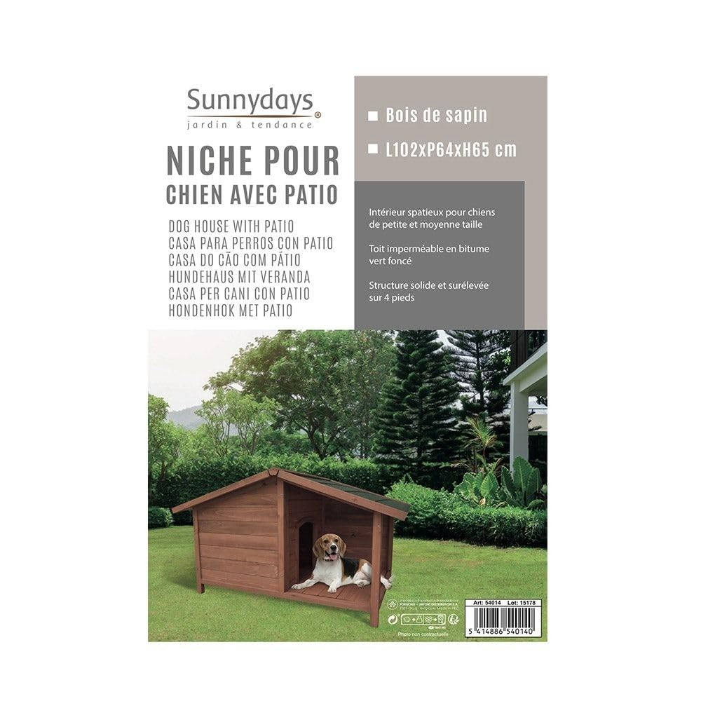 Fornord My Dog Nche Garden z jastrzodowym patio 102X64Xh65Cm