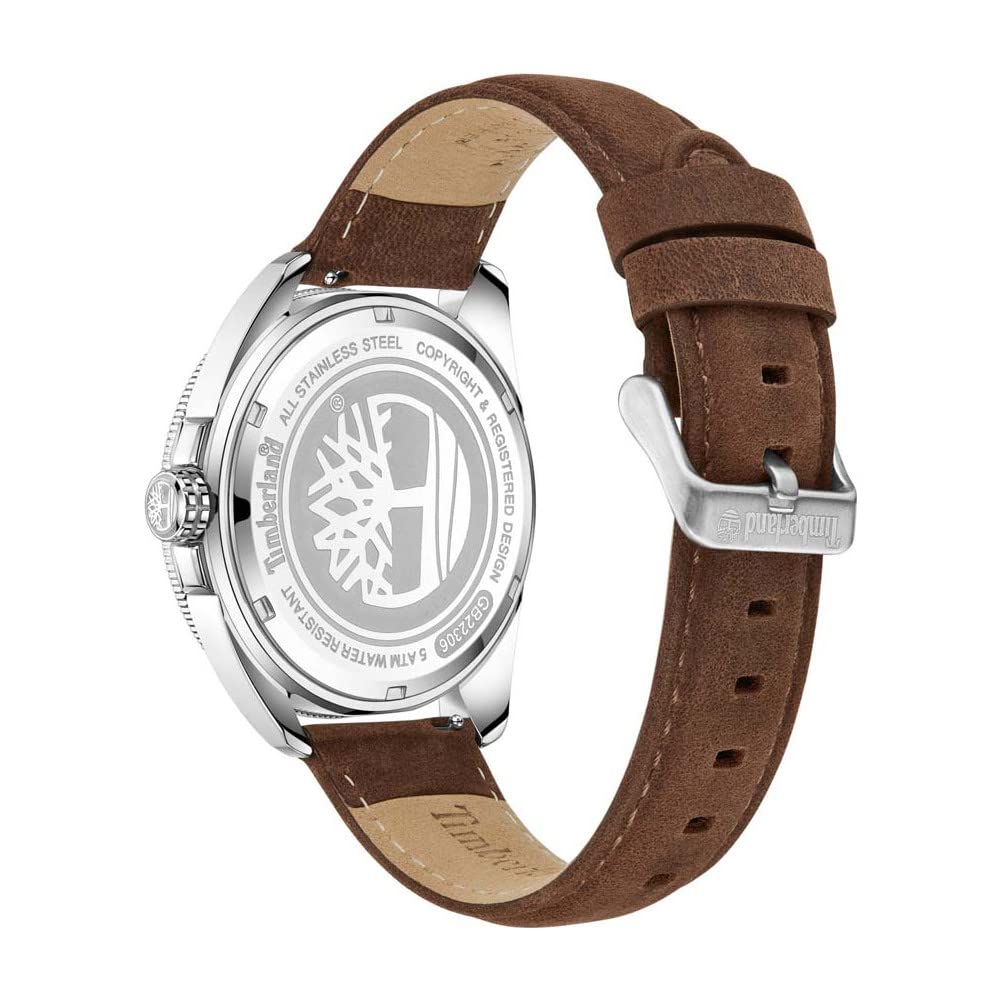 Timberland Orologio Analogico-Digitale al Quarzo Uomo con Cinturino in Pelle TDWGB2230602