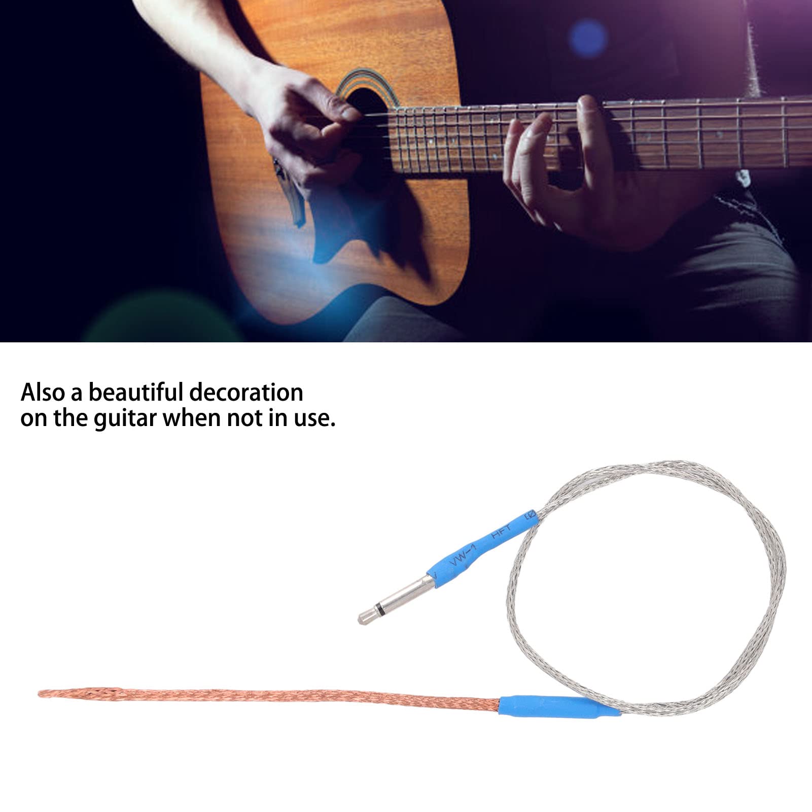 Bediffer Piezoelektryczny Pickup Stick Classic, Akcesoria do Instrumentów Akustycznych Srebrno-niebieski, Trwały materiał Metaliczny dla Gitarzystów