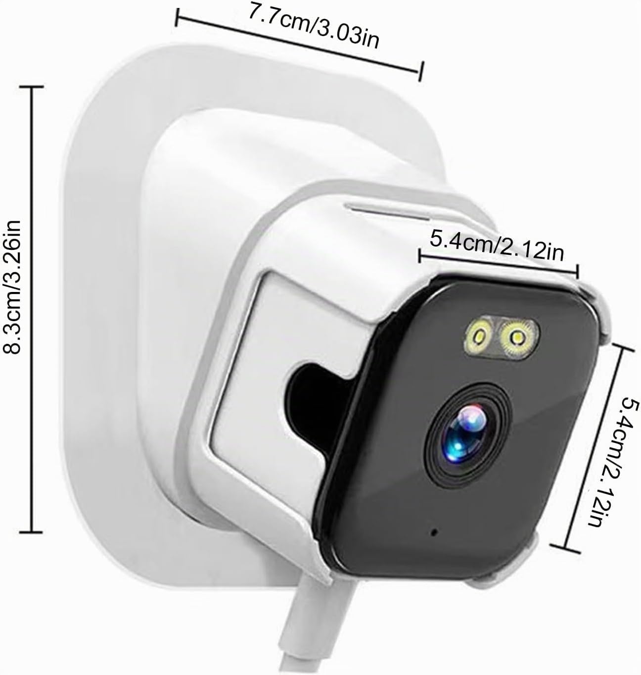 2K Fensterkamera Innen für Außenüberwachung, 3MP WLAN Kamera 2.4G/5G, KI Farb-Nachtsicht, Anti-Glare, PIR Bewegungserkennung, 24/7 Aufnahme, Alexa Kompatibel, Einfache Montage ohne Bohren, Weiß