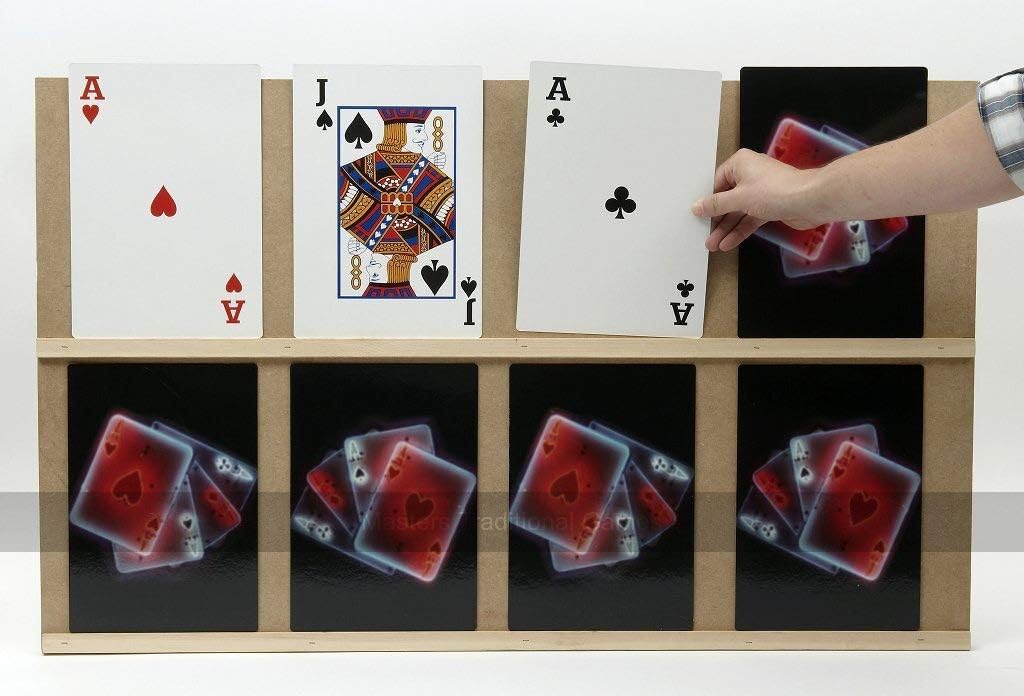Higher or Lower Card Game - Play Your Cards Right - Extra Large 100 x 61cm MDF Frame and a Pack of Giant A4 Playing Cards