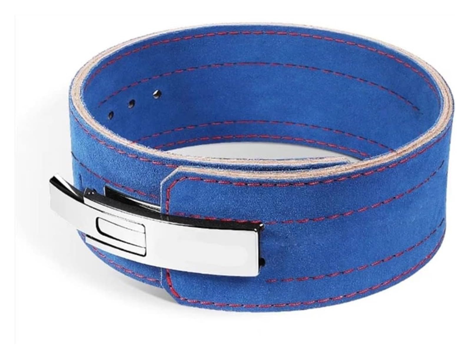Lifting Belts For Women Men, Squat Hard Pulling Belt Four Layers Of Cowhide Leather Lever Buckle Exercise Equipment For Weightlifting And Strength Training (Color : Red, Size : Larg (Color : Blue, S