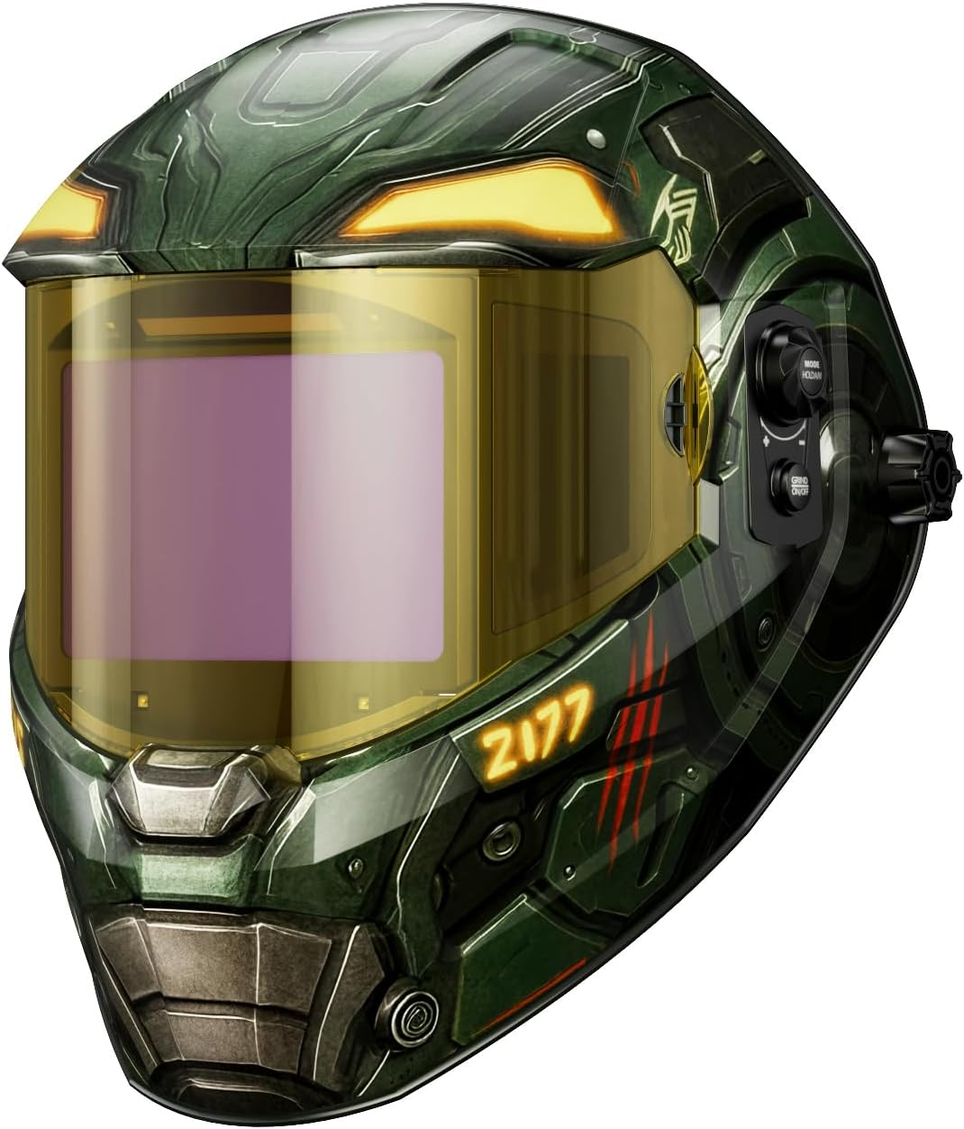 ANDELI 180Panoramic Welding Helmet Auto Darkening 4.53"X3.23" with Side View, Welding Hood Solar/Rechargeable Battery Powered Welder Mask, Upgraded Optical Clarity True Color Wide Shade 4/5-9/9-13