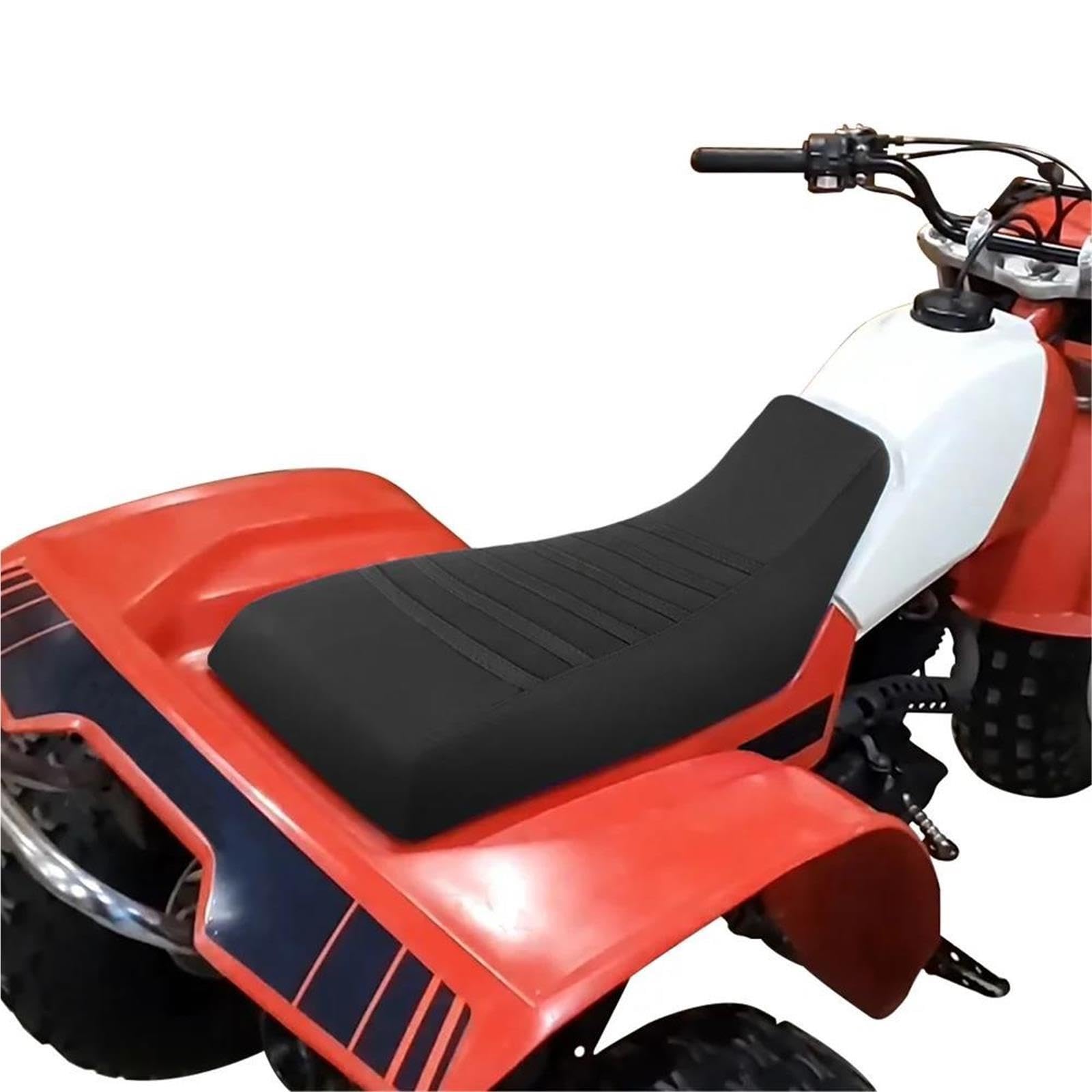 Fodera Per Cuscino Per Sella Antiscivolo Impermeabile In Pelle PVC Per Moto ATC 200X 1983-1985 Cuscini di seduta(Black2)