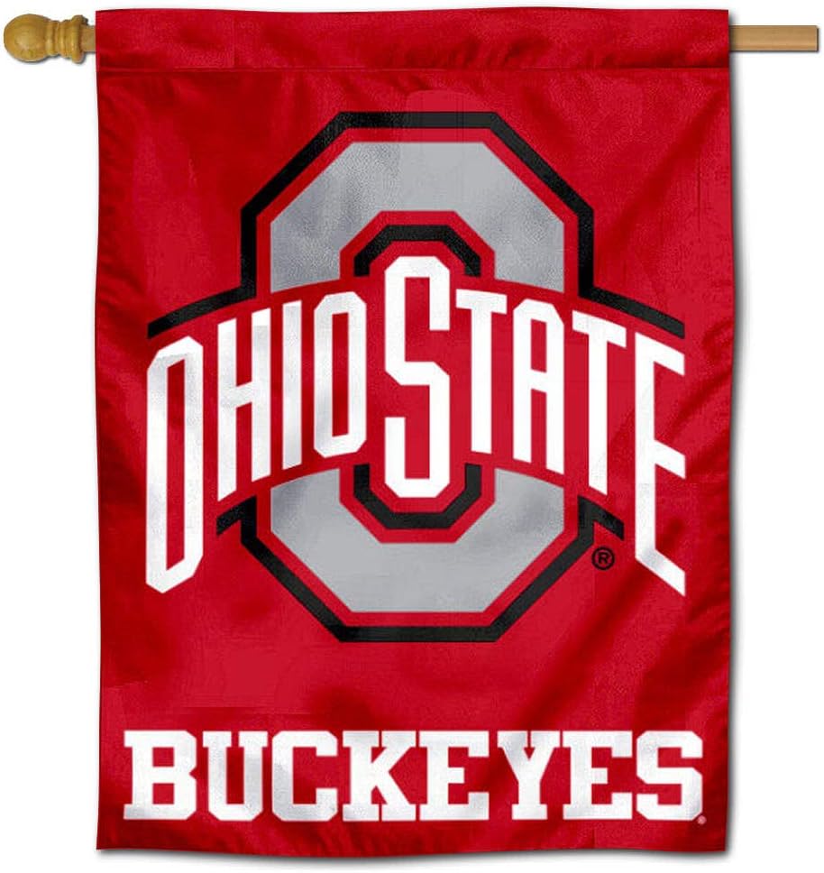 Ohio State Buckeyes Athletic Logo House Flag Banner