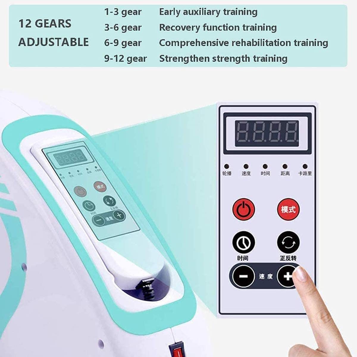 Fitness Zmotoryzowany przyrząd do ćwiczeń na pedałach Elektryczny mini rower treningowy, przenośne biuro domu Noga Ramię Stopa Rower z wyświetlaczem LCD Trenażer rowerowy Stacjonarne ćwiczenia