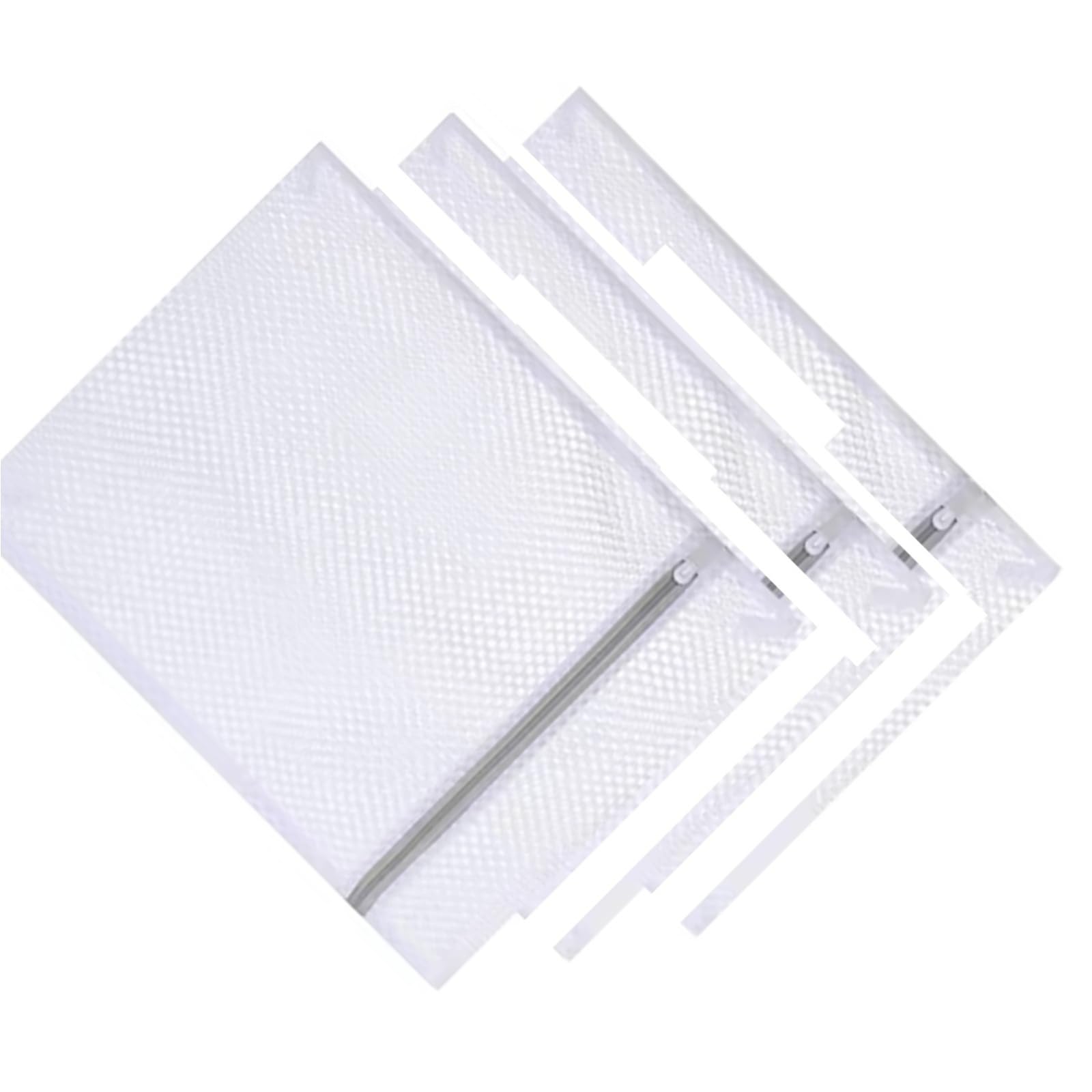 3pcs Zippered Mesh Laundry Bag Laundry Wash Bags Coarse Net Laundry Basket Laundry Bags For Washing Machines Bra Bag(3pcs A)