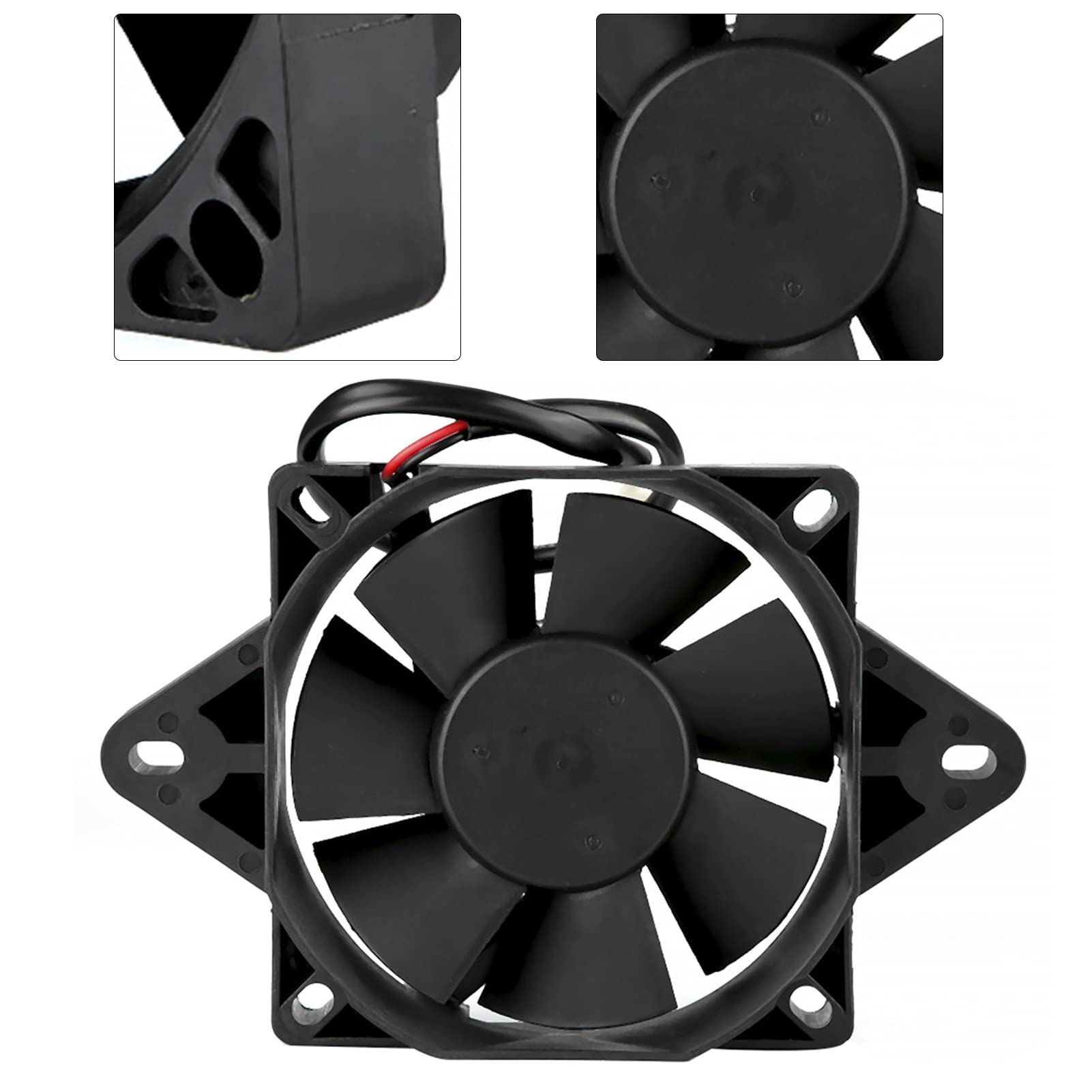 Ventilatore radiatore per moto, ventola di raffreddamento elettrica motore, 12 V/15 W ventola di raffreddamento per moto ATV Karter Quad 150c C 200c C 250c C 250c C Nero