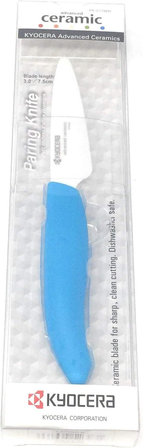 Advanced Ceramic Revolution Series 3-inch Paring Knife, Blue Handle, White Blade
