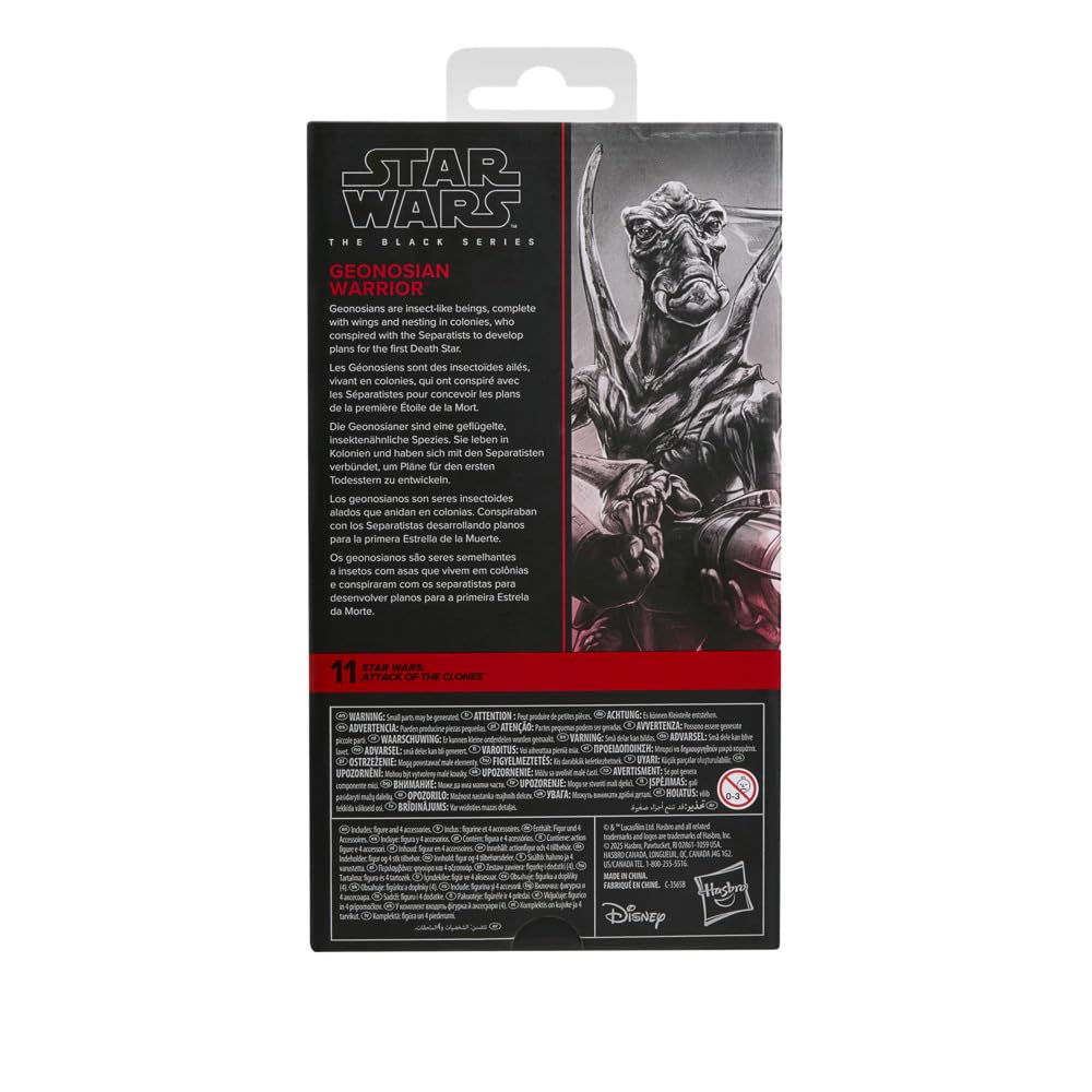 Star Wars The Black Series, Geonosian Warrior, Ataque de los Clones, Figura Premium Coleccionable de 15 cm