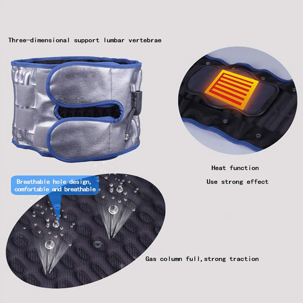 Faja Lumbar Fitness, cinturón de Soporte de Cintura Inflable, Terapia de Calor con Envoltura térmiate Inferior de la Espalda para aliviar el Dolor de la Cintura Tensión Muscular