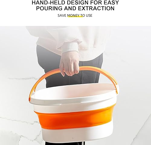 Miniatura 6 de Cubo plegable, cubo plegable duradero, bañera de mango resistente, lavabo de baño portátil, cubo de lavandería con asa, cubo de agua multiusos, cubo