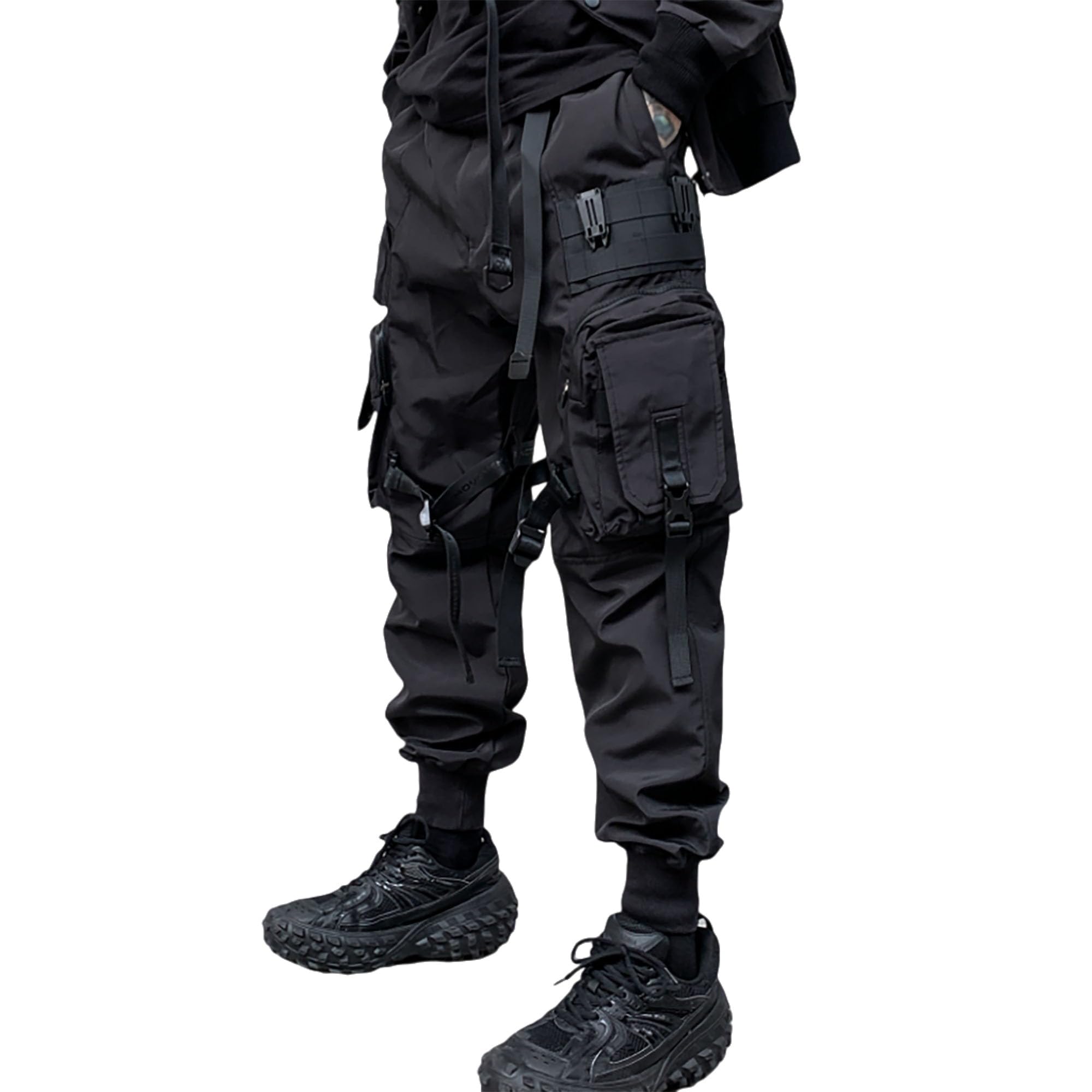 Men's Functional Style Paratrooper Tactical Cargo Techwear Punk Streetwear Goth Pants